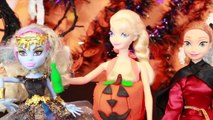 HALLOWEEN PRANK Barbie Frozen Monster High Doll Parody Play-Doh Halloween Costumes DIY KIDS Trick-iul9l4