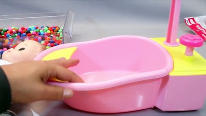 Baby Doll Bath Time Doctor Syringe Play Doh Toy Surprise Slime Learn Colors-lNrcHiWR