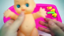 Learn Colors Kinetic Sand Baby Doll Bath Time with Animal Moldeling Creative For Kids-F4h-R9