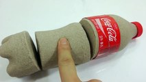 Coca Cola Kinetic Sand DIY How To Make Learn Colors Slime Foam Clay Icecream-qnCd