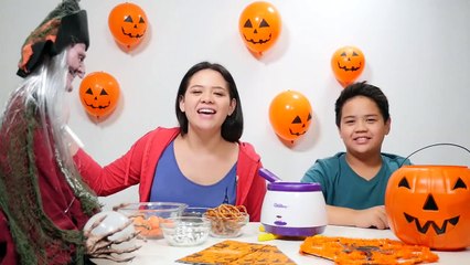 DIY Halloween Recipes - Halloween Cookies & Oreo cookies challenge! Halloween snacks for kids-9J