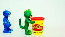 Superheroes Transform PJ Masks into Batman Ironman The Flash Play-doh Stop Motion Claymation Parody-Rk_aEY