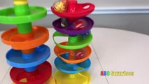 ROLL n SWIRL Busy Ball Ramp Fun Toys for Kids Babies Toddlers Learn Colors with Balls ABC Surprises-Y9Ou