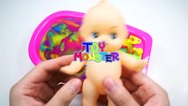 Numbers, Counting Baby Doll Colours Slime Bath Time DIY How to Make Orbeez Slime-v5D9