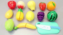 Toy Velcro Cutting Food Learn Fruits English Names Toy Surprise Eggs Play Doh-FgM