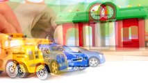 Toy Car Construction - Bussy & Speedy RENAULT MEGANE - Toy Train Trip! Trains for Kids.Toy Cars-8M