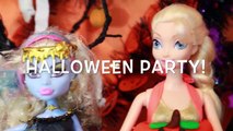 HALLOWEEN PRANK Barbie Frozen Monster High Doll Parody Play-Doh Halloween Costumes DIY KIDS Trick-iu
