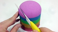 Baby Doll Bath Time Colors Kinetic Sand Cake Toy Surprise Learn Colors-Eb