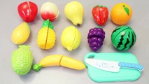 Toy Velcro Cutting Food Learn Fruits English Names Toy Surprise Eggs Play Doh-FgMF