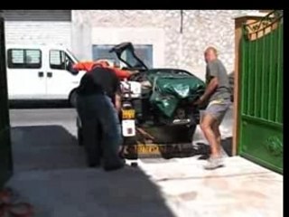 Side car BMW R12 CMPN en terre de feu