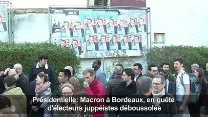 Macron à Bordeaux, en quête d'électeurs juppéistes déboussolés