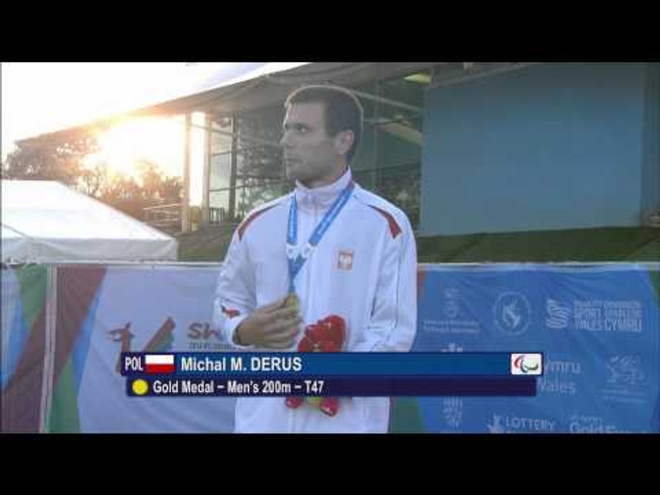 Men's 200m T47 | Victory Ceremony | 2014 IPC Athletics European Championships Swansea