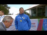 Men's discus F38 | Victory Ceremony | 2014 IPC Athletics European Championships Swansea