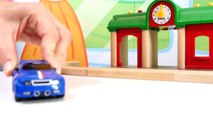 Toy Car Construction - Bussy & Speedy RENAULT MEGANE - Toy Train Trip! Trains for Kids.Toy Cars-8MO7L6h_j