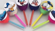 Play Doh Lollipop Smiley Surprise Toys Mickey Mouse, Donald Duck, Pluto Learn Colours for Kids-fk1