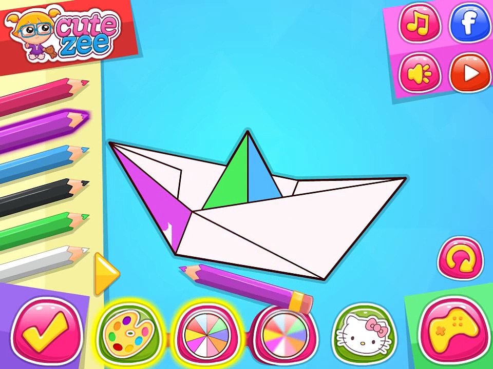 Hello Kitty Origami Class - 5 Origami Models - Kids Games