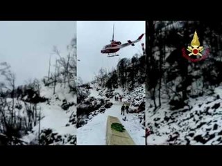 Cafasso (TO) - Recupero elicottero avvolto dalla nebbia (12.02.17)