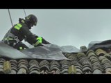 Cignano di Camerino (MC) - Terremoto, copertura tetto abitazione (10.02.17)