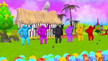 Mega Gummy Bear playing golf Finger Family Rhyme For Kids | Gummy bear Skeleton ice cream
