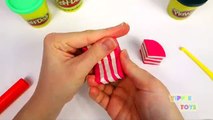 Play Doh Watermelon Cake Food Yummy Kitchen Cooking Fun Tutorial How to make Play dough Food