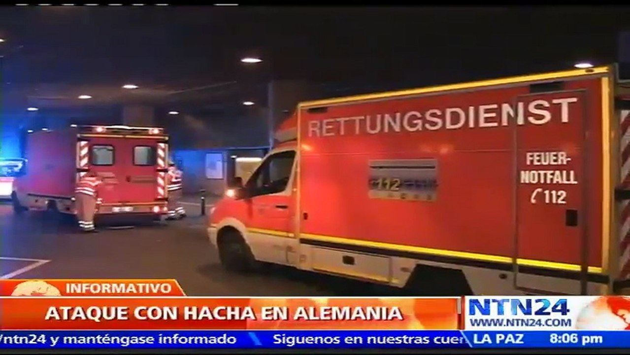 Al menos cinco personas heridas deja ataque de un hombre armado con un hacha en estación de trenes de Alemania