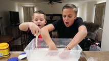 SLIME Recipe! Color Changing GIANT Crunchy FLUFFY SLIME Disaster-__l