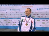 Men's 100m butterfly S9 | Victory Ceremony | 2014 IPC Swimming European Championships Eindhoven