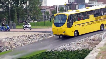 Half boat half bus! What a great idea!