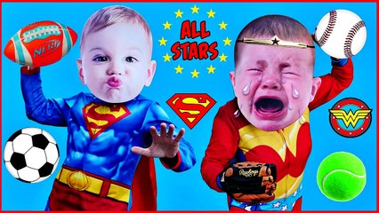 ALL STAR SPORTS Crying Babies Superheroes in Real Life CRYING BABY Compilation with Superman Batman-zFgv38eZ-uU