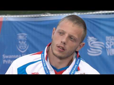 Men's shot put F32 | Victory Ceremony | 2014 IPC Athletics European Championships Swansea