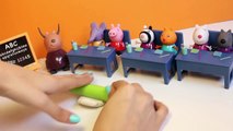 Play Doh Peppa Pig Classroom Back to School Playset Learn the ABC with PlayDough - Vamos a