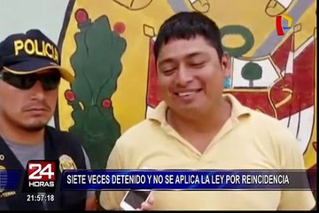 Fue capturado por séptima vez y a las horas lo dejan libre