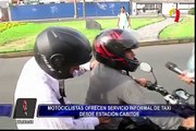 Miraflores: ofrecen servicios de taxi en motos lineales