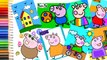 PEPPA PIG Coloring Book Pages Kids Fun Art Activities Videos for Children Learning Rainbow Colors