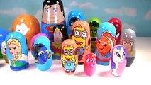 Huge Nest Dolls Toy Surprise Show! Stacking Cups Disney Frozen, Spiderman, Bubble Guppies My Little