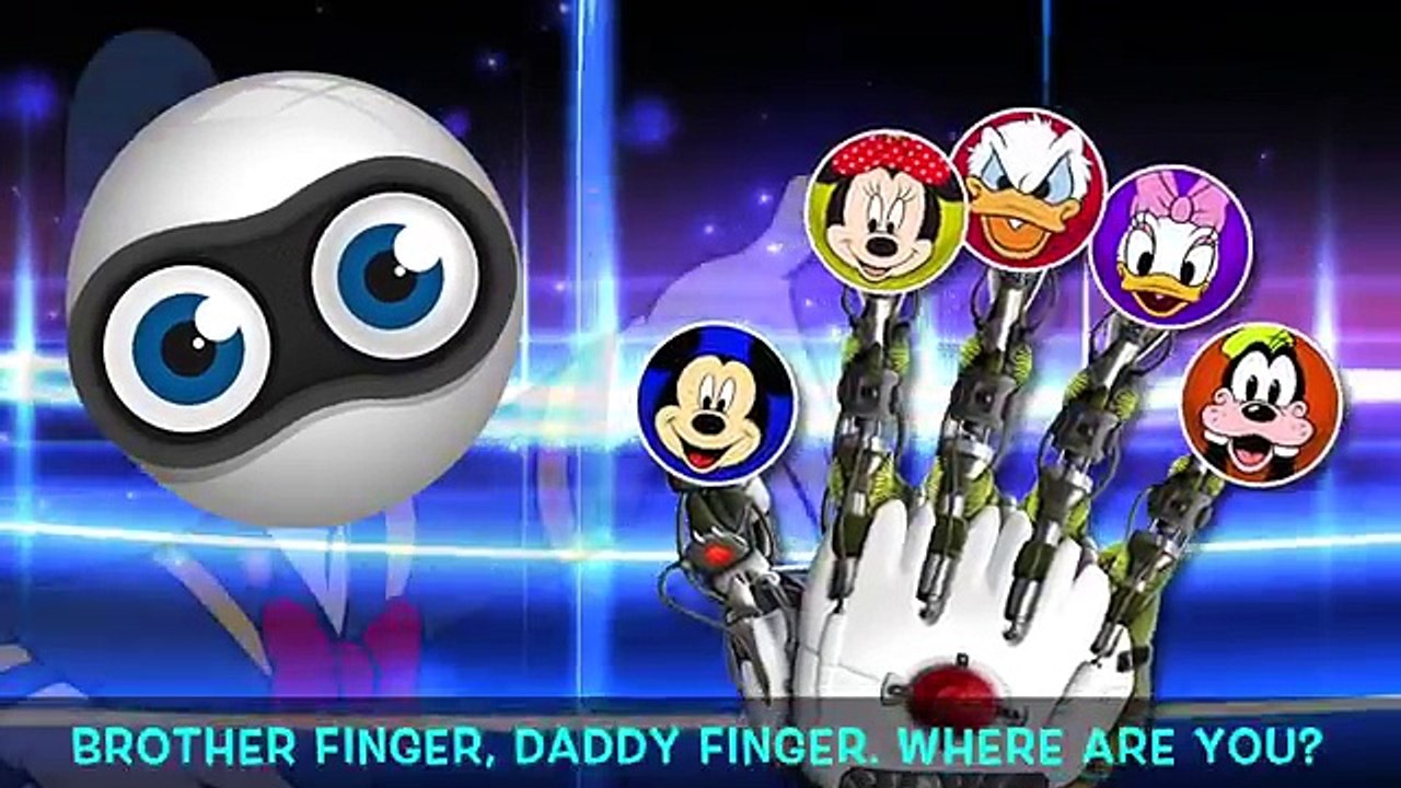 Robot Mickey Mouse and Robot Friends Finger Family Song!