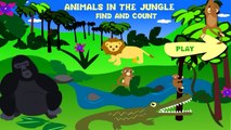 Animals Jungle Animation Learning, Flashcards, Find   Count, Preschool and Kindergarten Ac