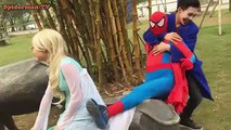Spiderman vs Spider Man vs Frozen Elsa vs Joker! Funny Battle Prank! Fun Superhero in Real