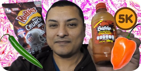 5000 SUSCRIPTORES 5K RUFFLES SABRITAS CHILES AHUMADOS HABANERO SERRANO Y GASEOSA PARTY