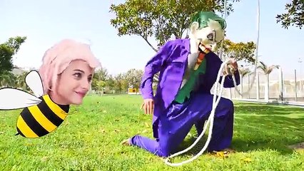 Spiderman get a BIG FAT BUTT!!! W/ Frozen Elsa vs Joker vs Doctor Blue Spiderman Fun Superhero