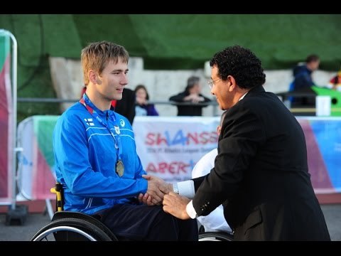 Men's 100m T34 | Victory Ceremony | 2014 IPC Athletics European Championships Swansea