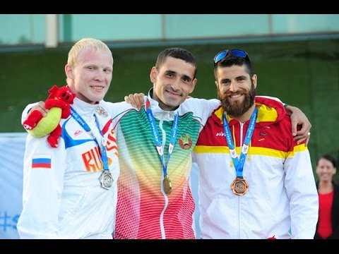 Men's high jump T12 | Victory Ceremony | 2014 IPC Athletics European Championships Swansea
