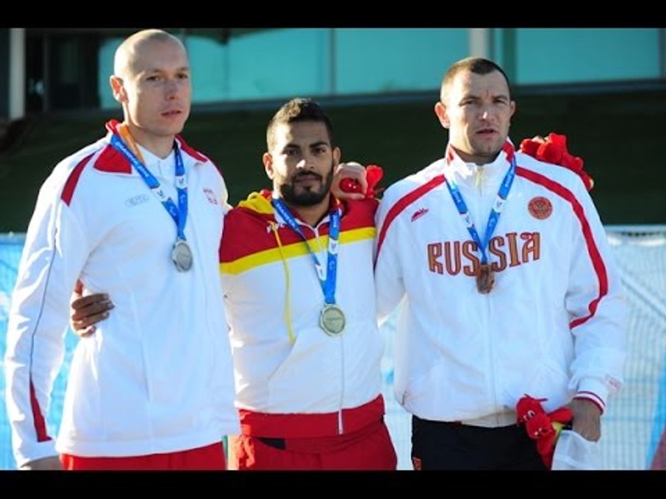 Men's discus F12 | Victory Ceremony | 2014 IPC Athletics European Championships Swansea