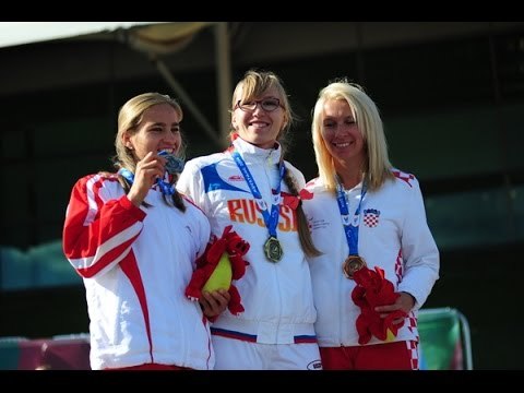 Women's javelin F12 | Victory Ceremony | 2014 IPC Athletics European Championships Swansea