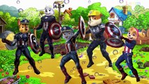 Paw Patrol Captain America Collection Finger Family - Daddy Finger Family Nursery Rhymes L