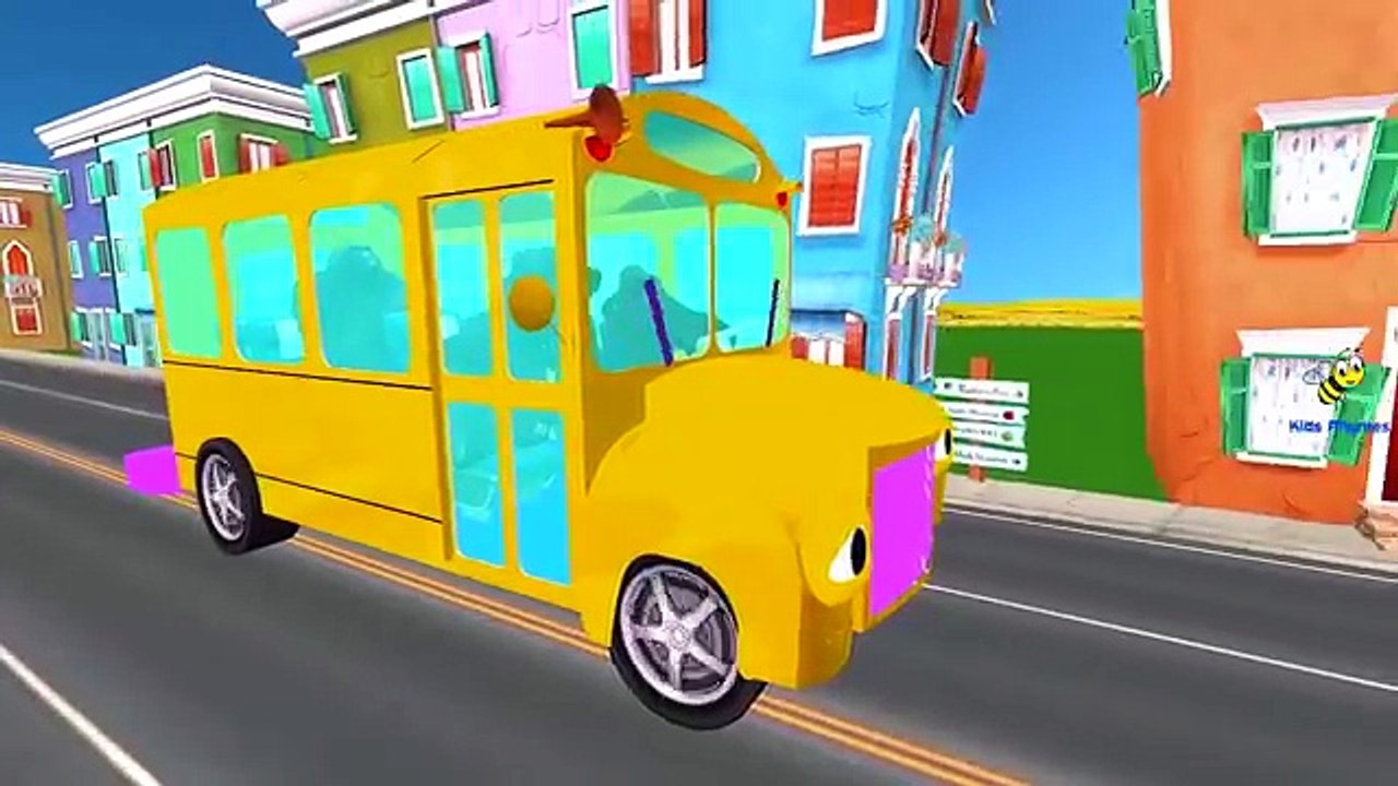 Wheels On The Bus Go Round And Round | 3D Nursery Rhyme Songs | Videos For Children