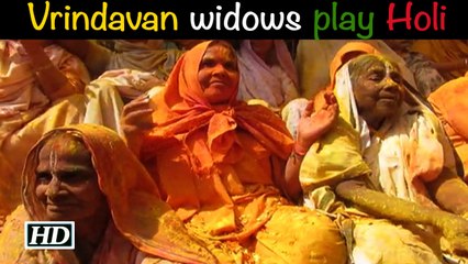 Vrindavan widows add some colour to staid lives, play Holi