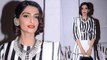 Sonam Kapoor's Stunning Look In Stripes Saree | Bollywood Buzz