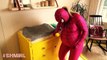 PINK SPIDERGIRL PREGNANT vs SPIDERMAN In Real Life! Superhero movie fun. IRL - SHMIRL