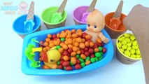 Learn Colours Surprise Toys Mutant Ninja Turtles TMNT Baby Doll Bath Time M&Ms Candy